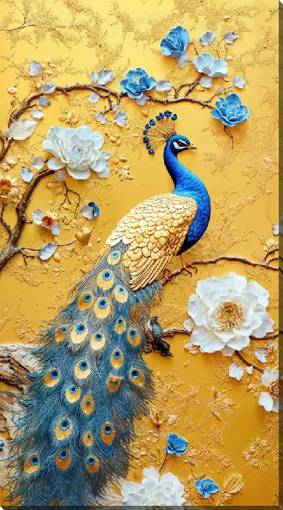 Картина маслом Павлин №40