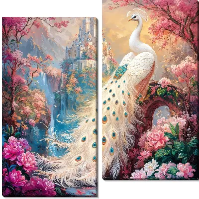 Модульная картина Павлин №43