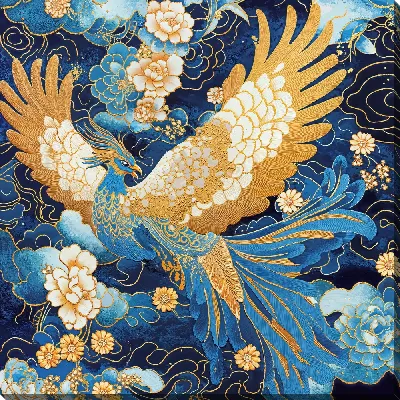 Картина маслом Павлин №46