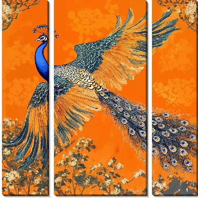 Модульная картина Павлин №48
