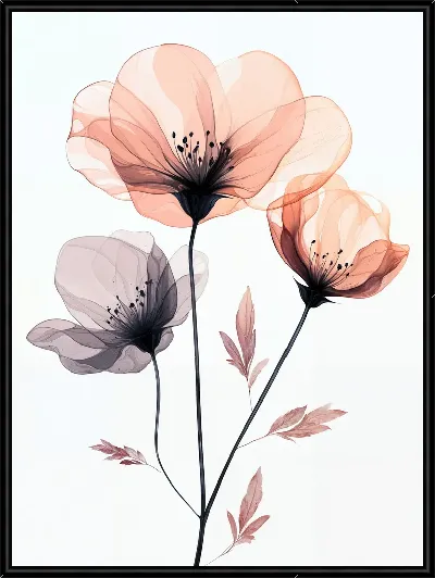 Картина Прозрачные цветы №1