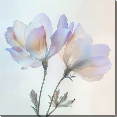 Картина маслом Прозрачные цветы №9