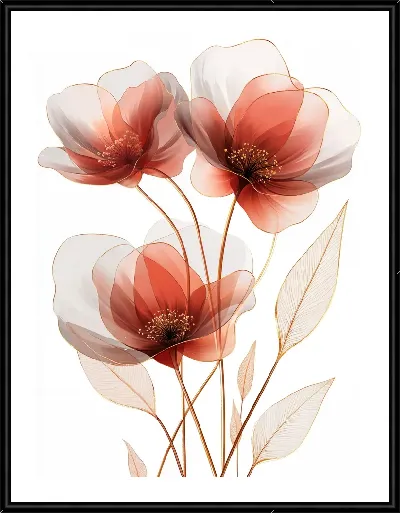 Картина Прозрачные цветы №11