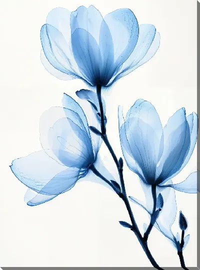 Картина маслом Прозрачные цветы №16