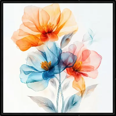 Картина Прозрачные цветы №18