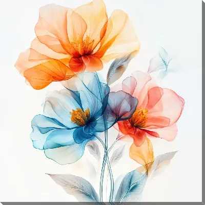 Постер Прозрачные цветы №18