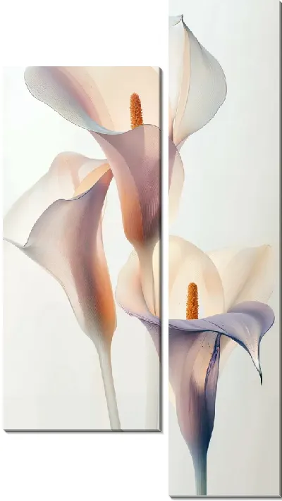 Модульная картина Прозрачные цветы №20