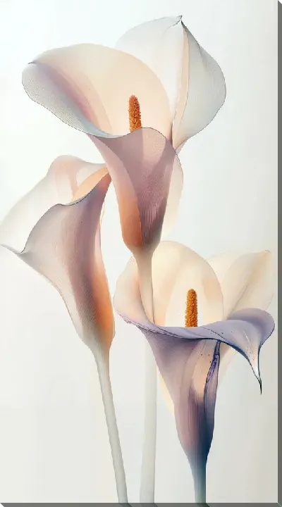 Картина маслом Прозрачные цветы №20