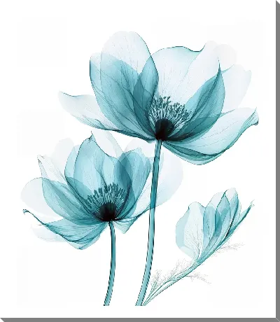 Картина маслом Прозрачные цветы №21