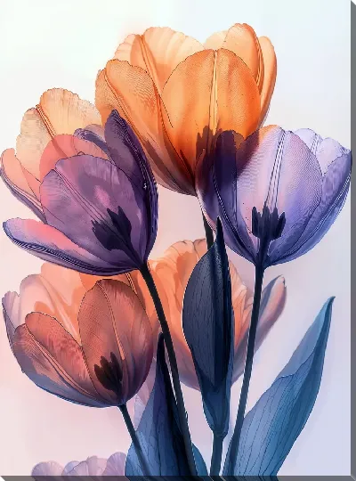 Постер Прозрачные цветы №22