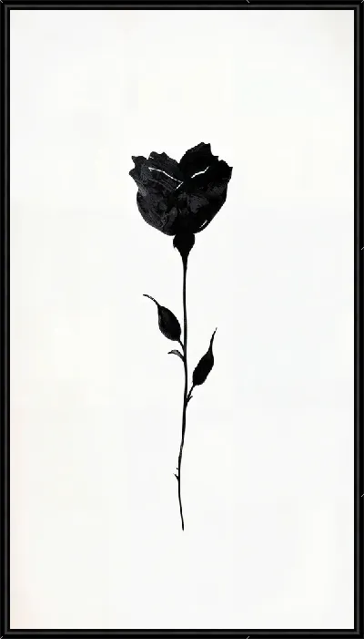 Картина Черный цветок №34