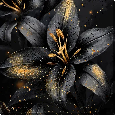 Черный цветок №35