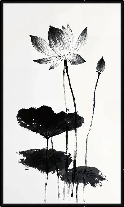 Картина Черный цветок №44