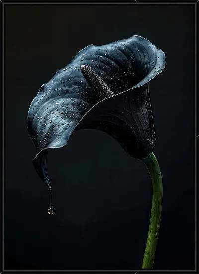 Картина Черный цветок №45