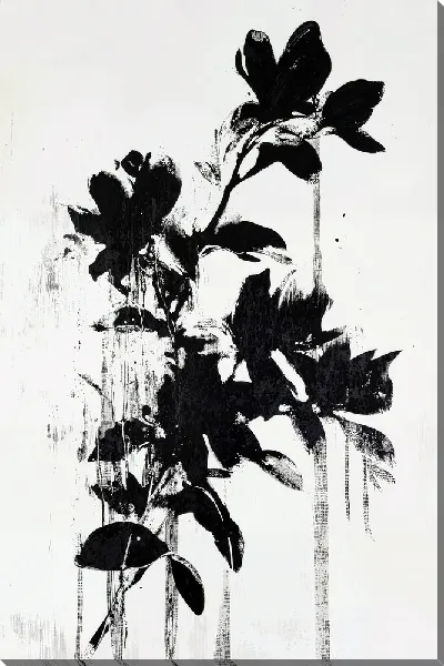 Картина маслом Черный цветок №48