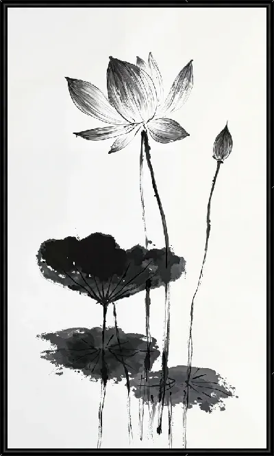 Картина Черный цветок №49