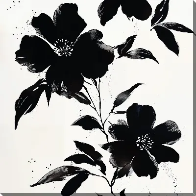 Черный цветок №52