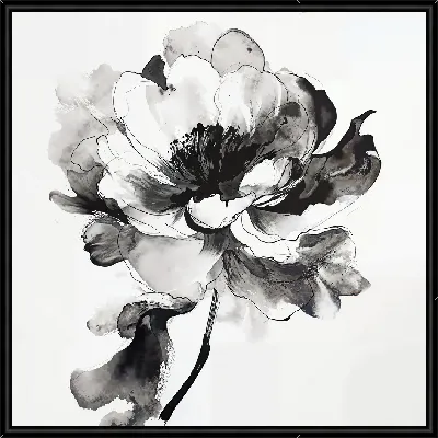 Картина Черный цветок №54