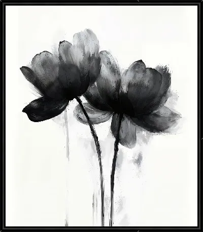 Картина Черный цветок №56