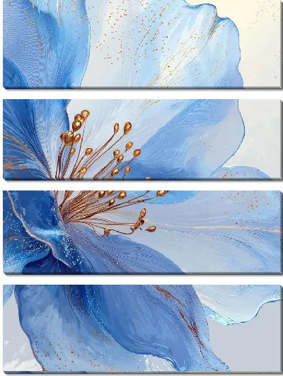 Модульная картина Синий цветок №31