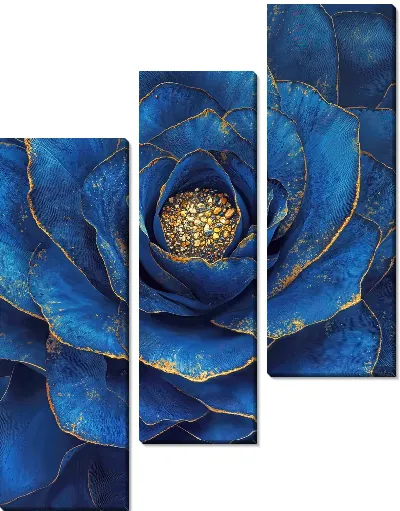 Модульная картина Синий цветок №38