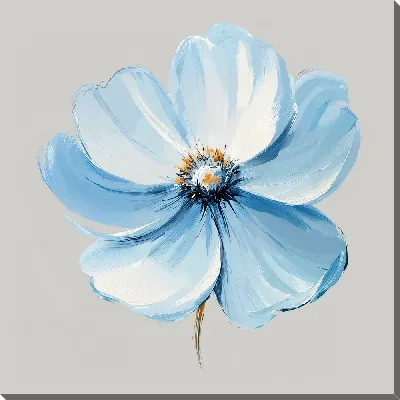 Картина маслом Синий цветок №57
