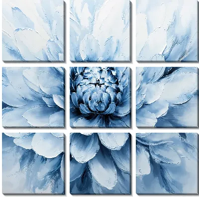 Модульная картина Синий цветок №61