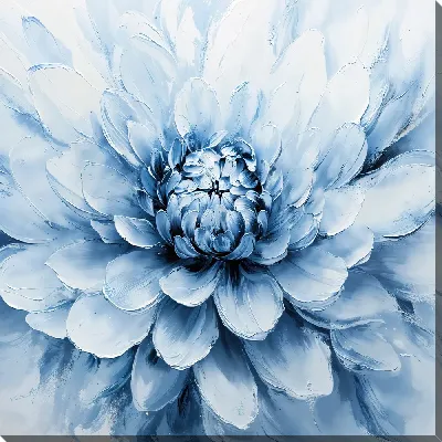 Картина маслом Синий цветок №61