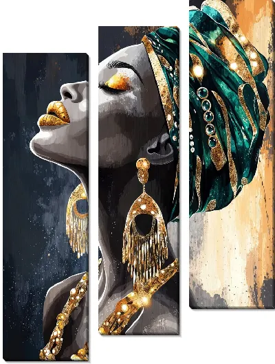 Модульная картина Стильная африканка №33