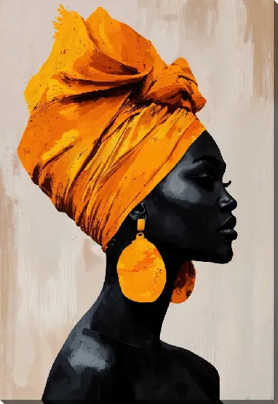Картина маслом Стильная африканка №35