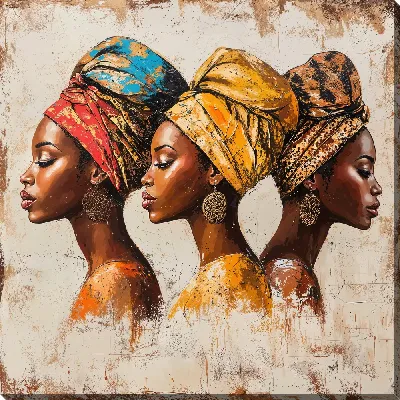 Картина маслом Стильные африканки №49