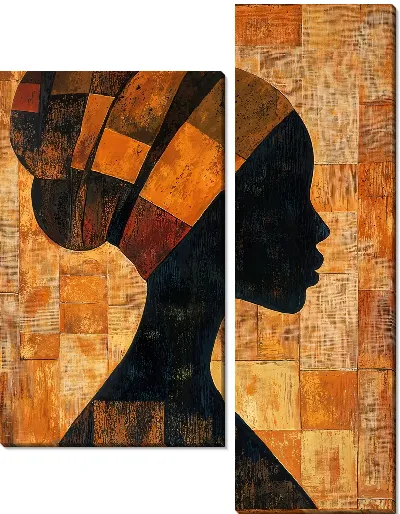 Модульная картина Стильная африканка №52