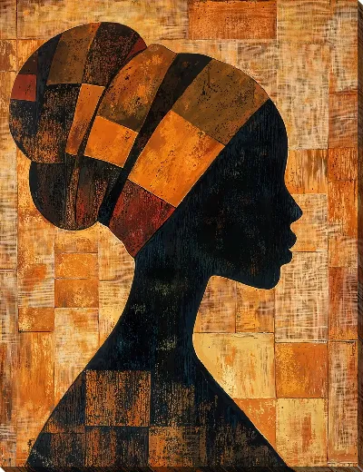 Картина маслом Стильная африканка №52