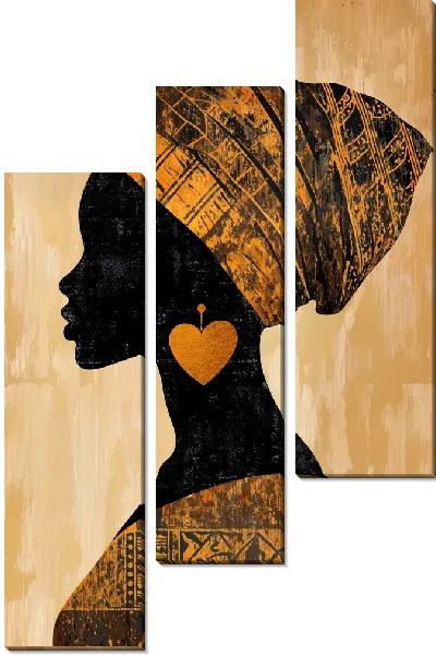 Модульная картина Стильная африканка №56