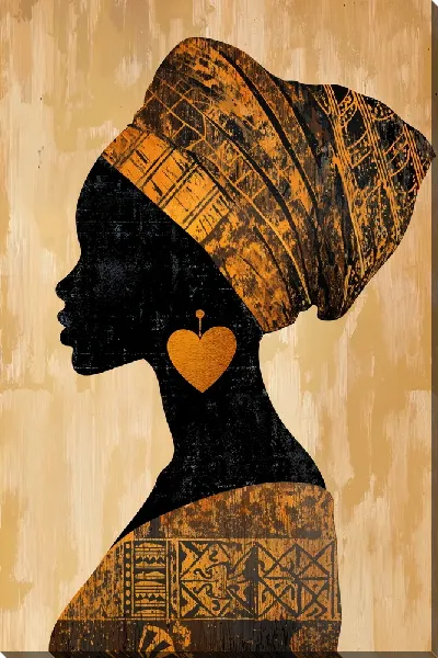 Картина маслом Стильная африканка №56