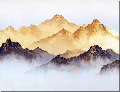 Картина маслом Золотые горы №7