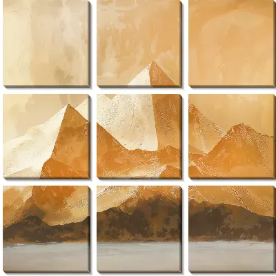 Модульная картина Золотые горы №30