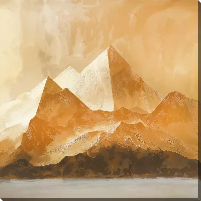 Картина маслом Золотые горы №30