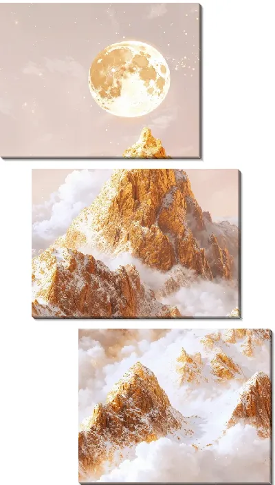Модульная картина Золотые горы №34