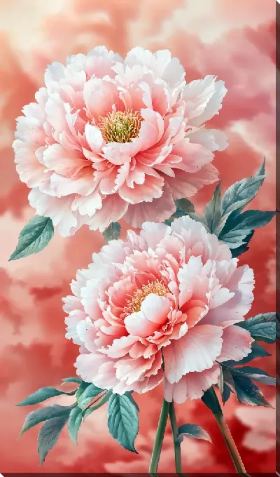 Картина маслом Розовые цветы №9