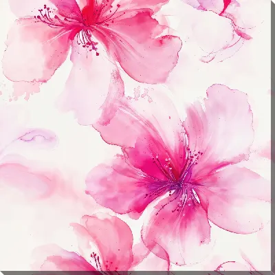 Картина маслом Розовые цветы №19
