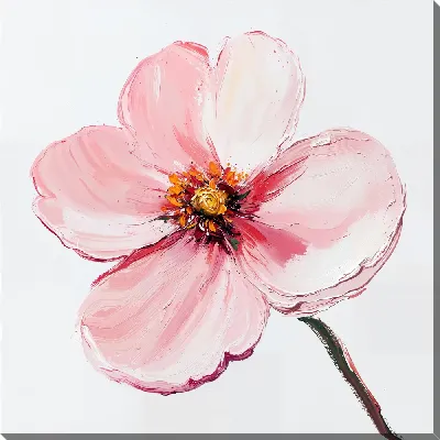 Картина маслом Розовый цветок №21