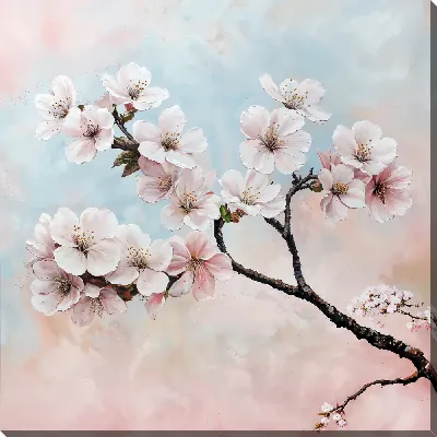 Картина маслом Розовые цветы №26