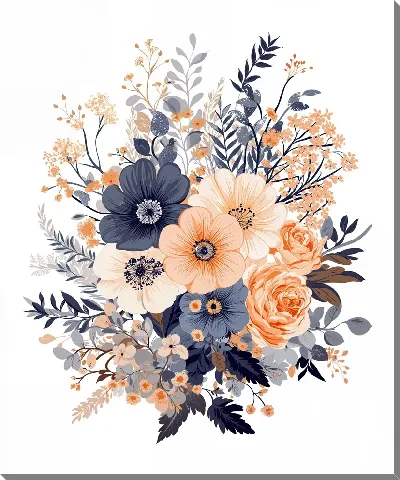 Постер Цветы и листья №4
