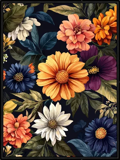 Картина Цветы и листья №5