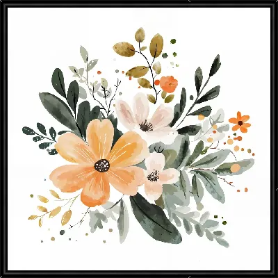 Картина Цветы и листья №7