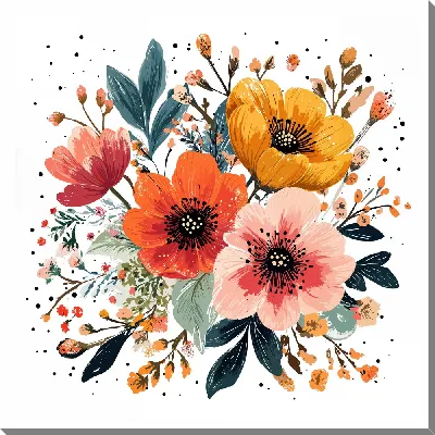 Цветы и листья №17