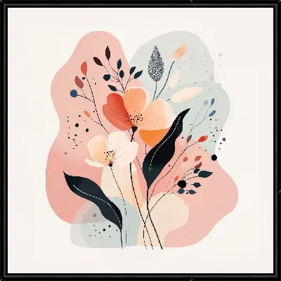 Картина Цветы и листья №18