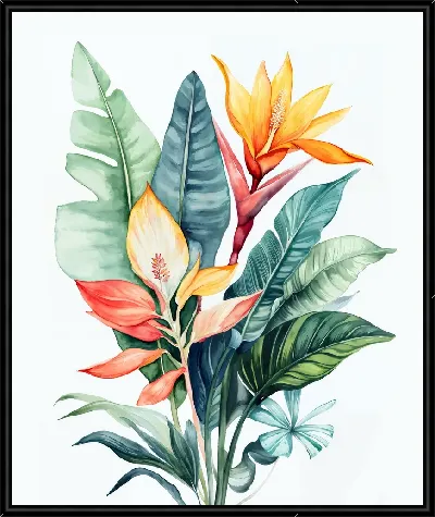 Картина Цветы и листья №19