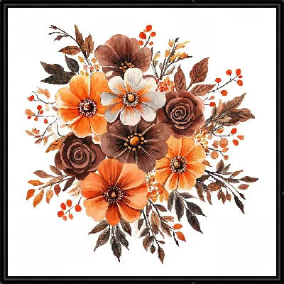 Картина Цветы и листья №22
